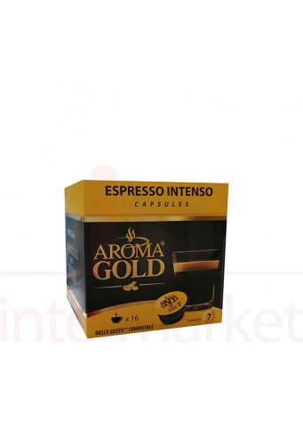 Maltos skrudintos kavos kapsulės Aroma Gold Espresso Intenso 128 g